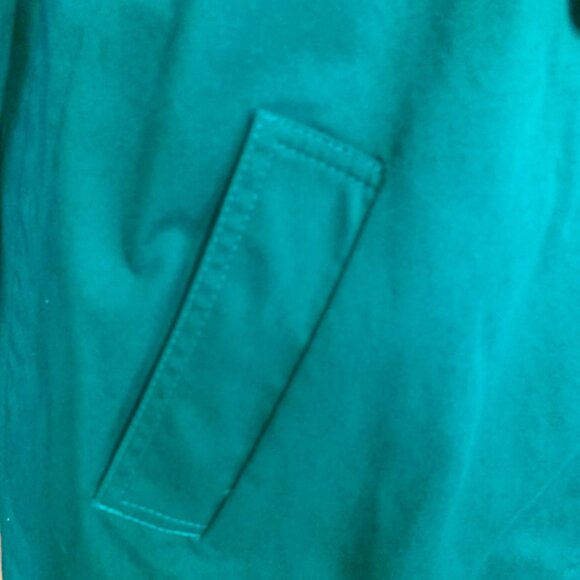 Daisy Fuentes Women's Green  Double-Breasted Trench Coat Size L lined - Picture 6 of 9